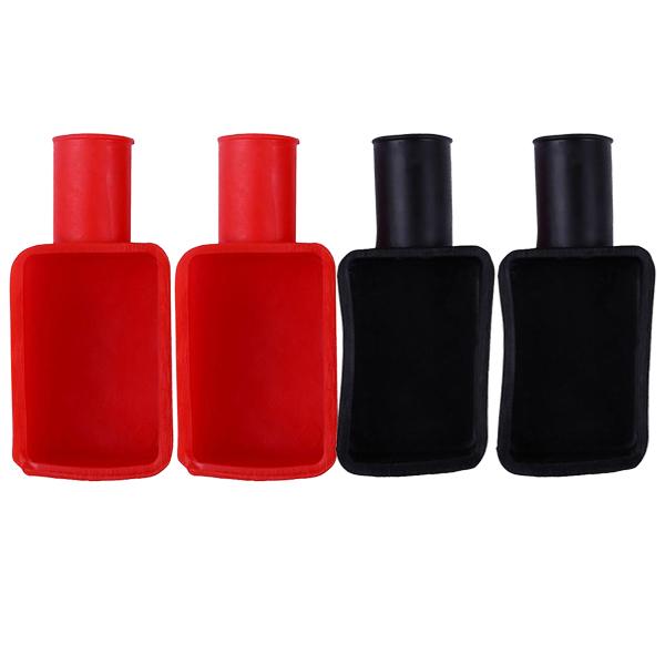 2/4pcs Car Battery Terminal Covers Positive Negative Top Post Cap Protection Insulate Case Battery Wire Connectors Rubber Caps