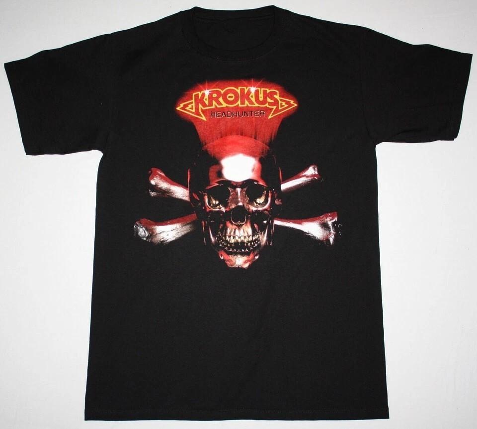 Hot Vtg KROKUS Band HEADHUNTER Cotton Gift For Fans Unisex S5XL Shirt TH02 Unisex T-Shirt