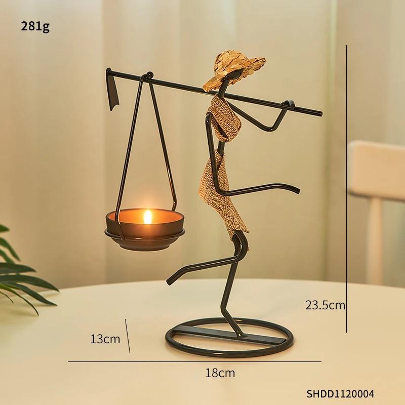 Creative Wedding Table Nordic Home Decor Retro Iron Candle Holder Birthday Christmas Decoration Coffee House Home Furnishings