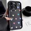 Милый чехол для телефона с узором в виде сердечек для iPhone 17 Air 16 e 15 14 13 12 11 Pro Max Plus Mini SE 2020 2022 Мягкая задняя крышка