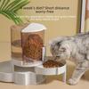 Многофункциональная автоматическая кормушка для домашних животных с двумя мисками и ведром для хранения