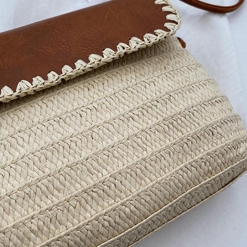Новая французская винтажная плетеная сумка из соломы Простая и модная сумка через плечо Плетеная сумка Осень Вестернизированная повседневная сумка кроссбоди ARI