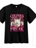 Strange Cat Certified Humorous Tshirt Fun Graphic Top for Everyday Wear and Parties Casual Pet Tshirt Party OutfitWomen