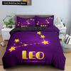 Constellation King Queen Duvet Cover Astrological Bedding Set for Kids Teens Adults Psychedelic Tarot Astrology Soft Quilt Cover