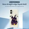 For iPhone 17 Case Bat Castle Pattern Printing Straight Edge TPU Phone Back Cover