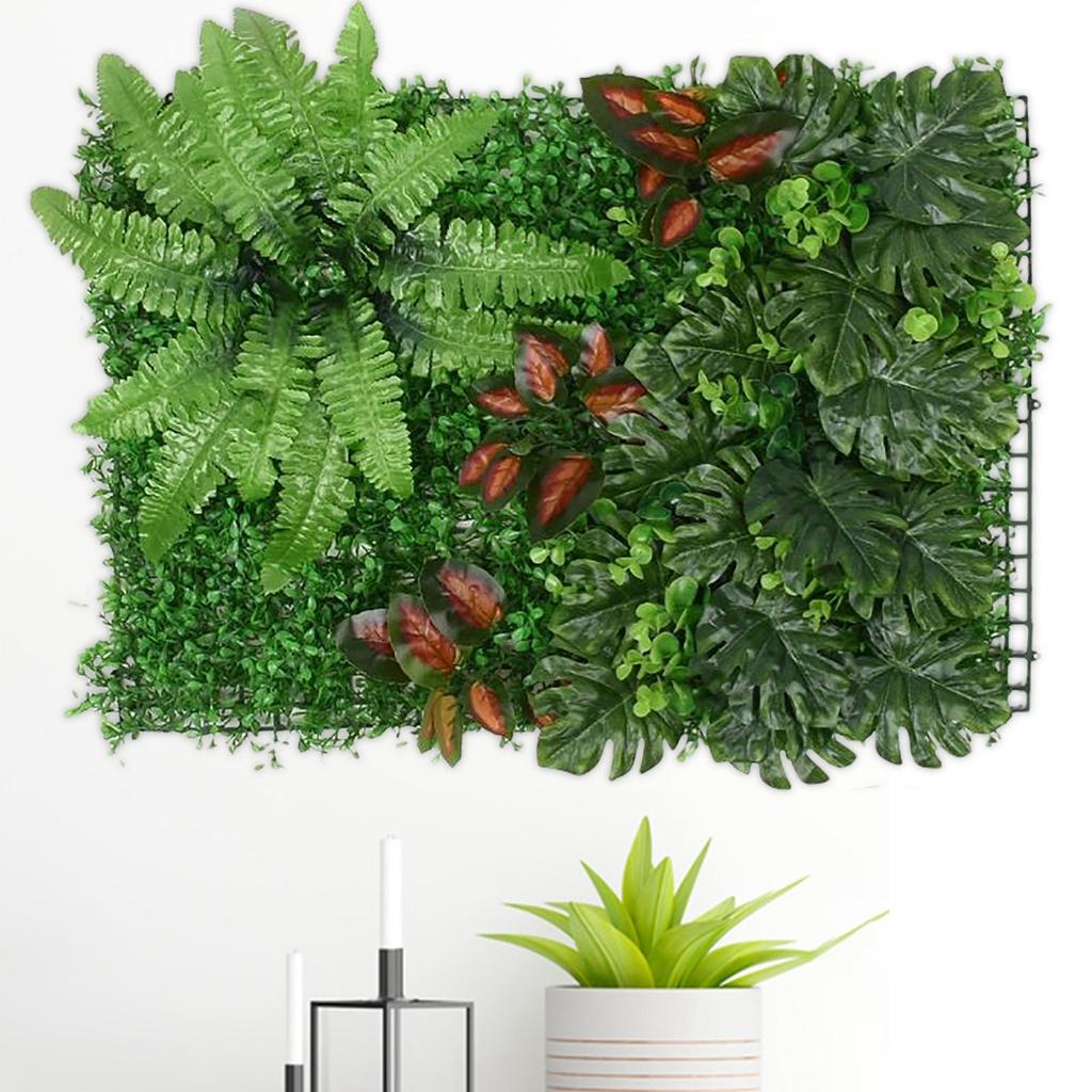 Пластиковая панель-забор из искусственной травы, имитация декоративных листьев, DIY 15,7x23,6 дюйма, искусственные изгороди, растения для заднего двора, фотосъемки