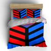 Red and blue chevrons. Bedding sets Duvet cover sets Duvet covers Pillowcases(1*Duvet Cover 2*Pillowcases without duvet insert)