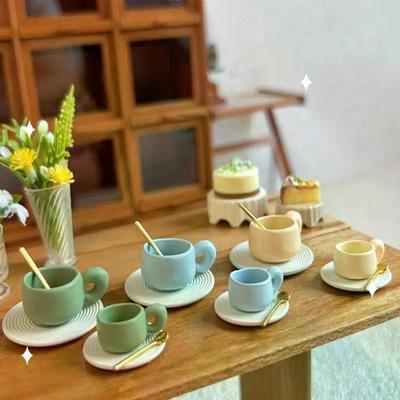 3 шт. Кукольный домик Симуляция Чашка для воды Игрушка Миниатюрные Аксессуары Сплав Кофейный напиток Чашка Модель Кукольный домик DIY Украшение