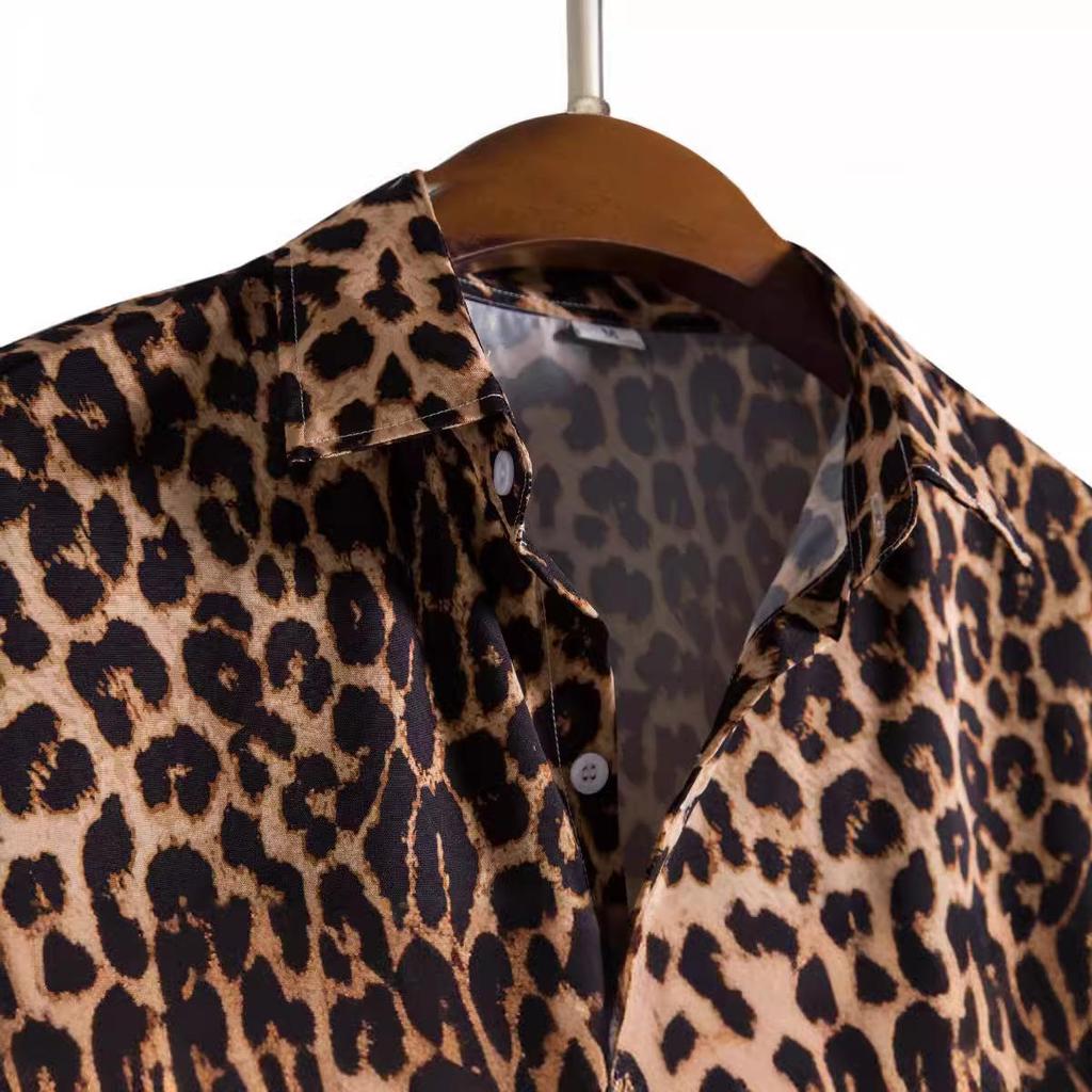 Мужская Гавайская рубашка Camisa с леопардовым цветочным принтом и короткими рукавами, вечерние пляжные повседневные рубашки больших размеров