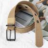 New Unisex Canvas Tactical Belt - No Metal Buckle, Woven Design, Ideal for Military Training.