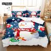 Christmas Snowman Duvet Cover Set, Fashion Bedding Set, Soft Comfortable Breathable Duvet Cover, For Bedroom Guest Room Decor