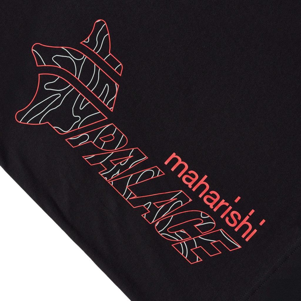 Palace X Maharishi Templea Star Kor Om T-Shirt Black Unisex Tops P28MHES004