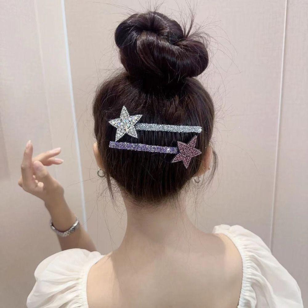 Teeth Rhinestone Star Hair Comb Acrylic Extra Hair Holder Invisible Extra Hair Holder Children