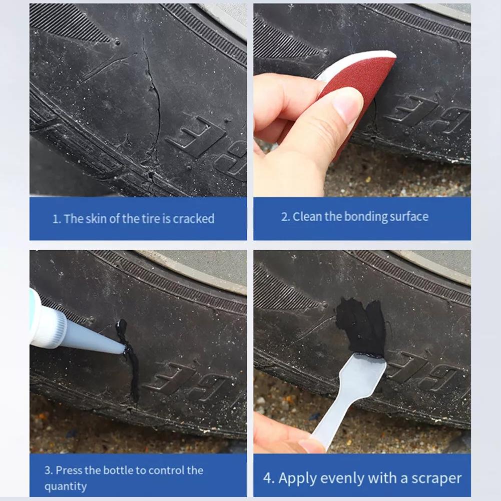 30g Car Seal Tire Glue Crack Repair Adhesive Rubber Bonding Glue Sidewall Puncture Tire Repair Kits Multifunctional Instant Glue