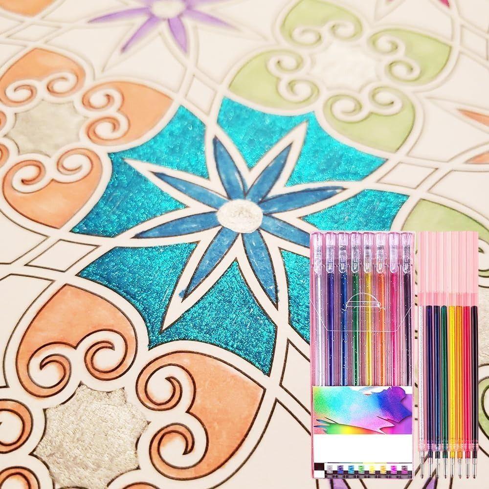 Fun Glitter Gel Pen Set Glitter Students Stationery for Drawing New Colored Pens Set