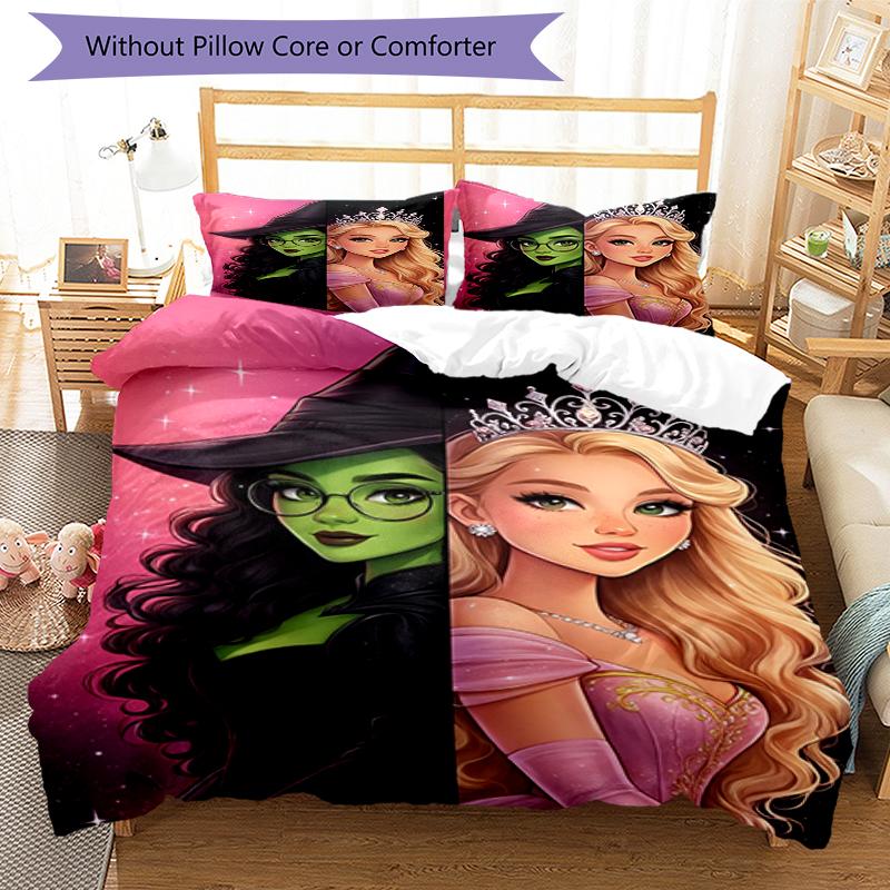 3pcs Wicked Bedding Set Duvet Cover Closure Includes 1 Duvet Cover & 2 Pillowcases, Soft and Comfortable for All Seasons.