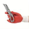 FC Folding Heavy Duty Utility Knife Box Cutter with Holster Quick Change Blades Razor Sharp Lockback Design Lightweight Aluminum Body Wood Trim