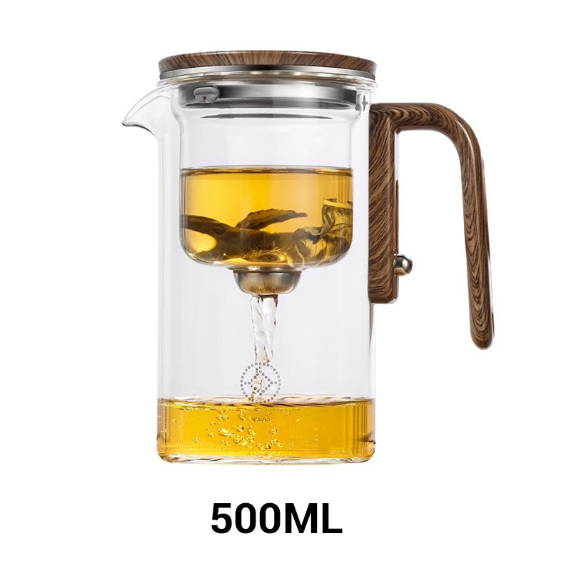 Water Separation Glass Teapot With Wooden Handle Witchcraft Teapot Magical Teapot Glass Teapot Rubber Stopper And Strainer