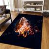 Модный красочный футбольный ковер с пламенем для мальчиков, коврик с футбольным принтом, украшение для дома, гостиной, кухни, ванной, дверной коврик, напольный коврик