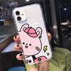 GYKZ Cute Dinosaur Bear Couple Clear Phone Case For IPhone 18 13 12 11 Pro XS MAX XR X SE2 6S 7 8 Plus Animal Silicone Cover Coque