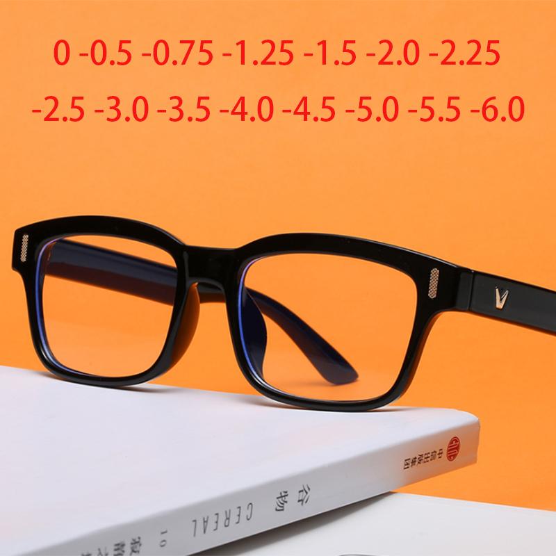 -0.5 -0.75 -1.0 To -6.0 Prescription Eyeglasses 1.56 Aspheric Lens Myopia Glasses For Unisex Literary Student Diopters Glasses
