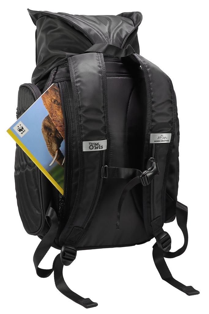 MORN CREATIONS Owl Backpack, Medium, Black
