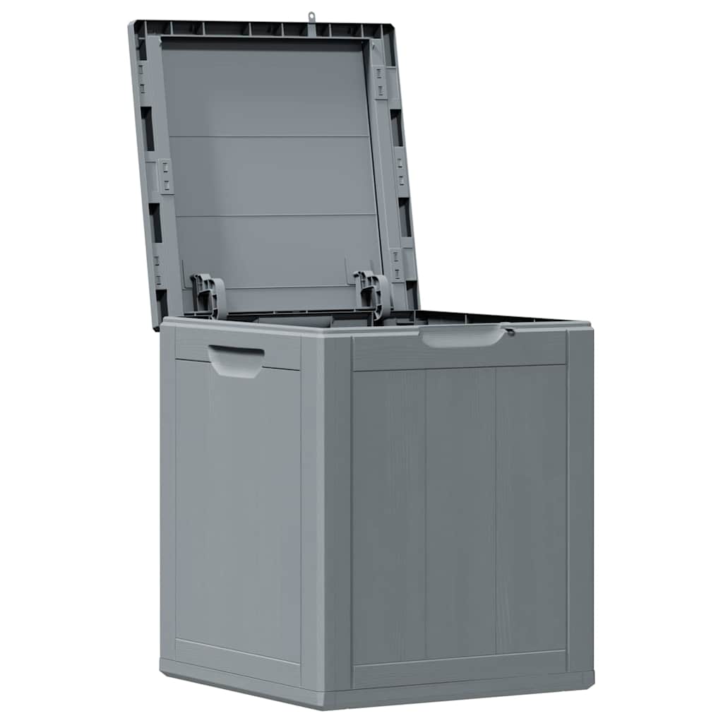 vidaXL Garten-Aufbewahrungsbox 90 L Grau PP-Holzoptik