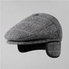 Шапка Мужская Зимняя Шапка Дедушкина Флисовая Шапка с Защитой Ушей Старая Зимняя Хлопковая Шапка