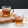 Набор из шести маленьких чайных чашек из боросиликатного стекла с кованым узором для дегустации чая Кунг-фу