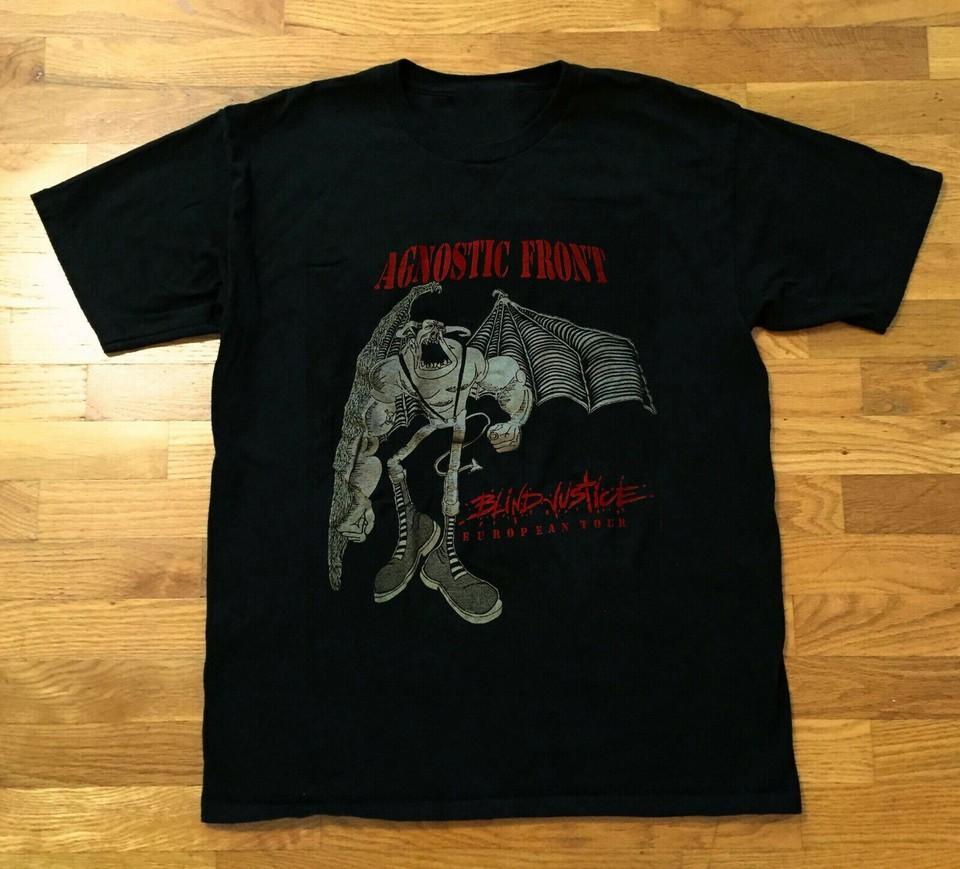 Agnostic Front 1991 Tour Black Men S-234XL T-shirt E510