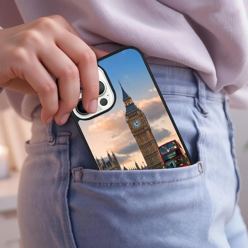 London Red Telephone Bus Big Ben Phone Case For iPhone 17 Air 15 16e 14 13 Pro Max Coque 12 11 Pro Max PLUS cover