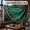 Decorative Artwork Theme Throw Blanket Custom Name Text Personalized Blanket Soft Cozy Blanket for Home Sofa Bed