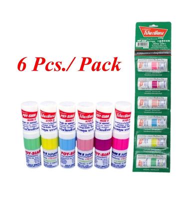 Тайский мини-ингалятор-карандаш Poy-Sian 6 шт в упаковке