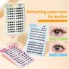 Oblique Winged Individual Eyelashes Segmented Glue Free False Eyelashes Party