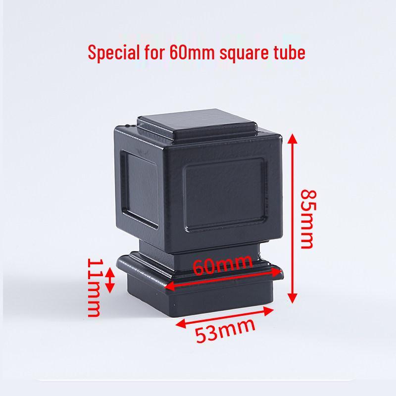 Aluminum Square Tube Decorative Rainproof Post Cap - Anti-Rust for Fence, Balcony, and Stair Handrails