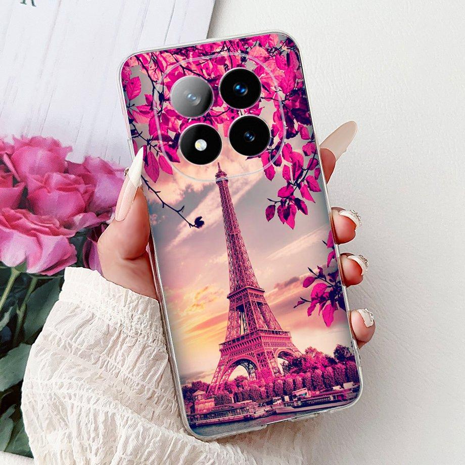 Soft Liquid Silicone Back Cover For Xiaomi Redmi Note 14 Pro Plus Phone Case Marble Gothic Style Bumper For Redmi Note 14 4G 5G