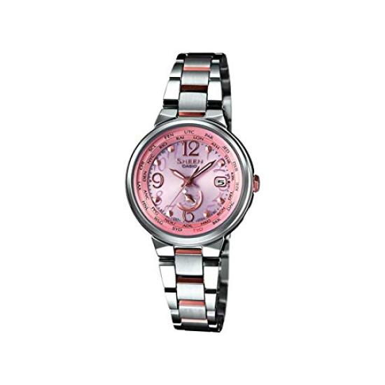 Часы Casio Sheen World Radio Wave Solar 6 SHW1507SG4AJF, Станции, Серебристый,