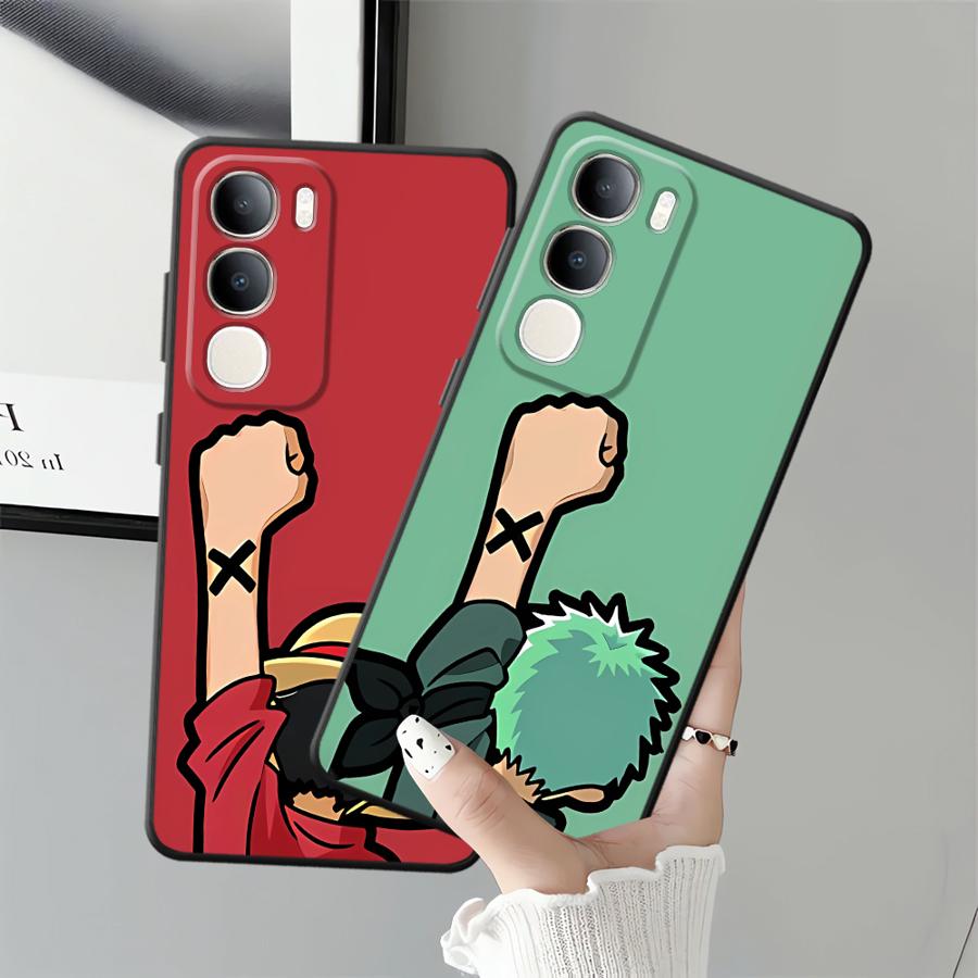 Чехол для Vivo Y52S Y93 V27 V29 Y75 Y81 V21E V23 Y51S Y78 Y53S Y71 Y91 Y50 Y95 V25 V30 Чехол для телефона One Piece Луффи Зоро