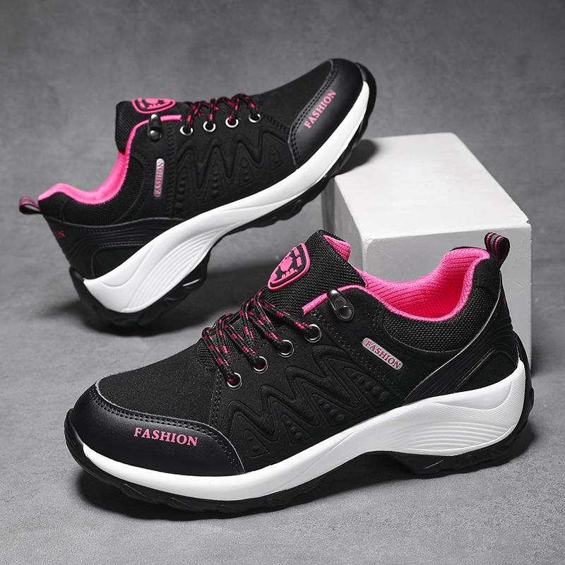 Ретро-кожаные кроссовки ручной работы для женщин 2024 г. Черные нескользящие кроссовки для ходьбы, подходящие для прогулок на свежем воздухе и путешествий