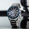 Casio EDIFICE Классические Трехстрелочные Кварцевые Часы с Цепным Браслетом из Нержавеющей Стали Японские и Корейские Часы Мужские Часы Черный Циферблат EQS-900DB-2A