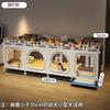 Маленькая клетка для собаки с отдельной зоной для туалета Домик для щенка для Той-терьера Бишона Спальня для питомца Будка Уютный дом для щенка со съемным поддоном