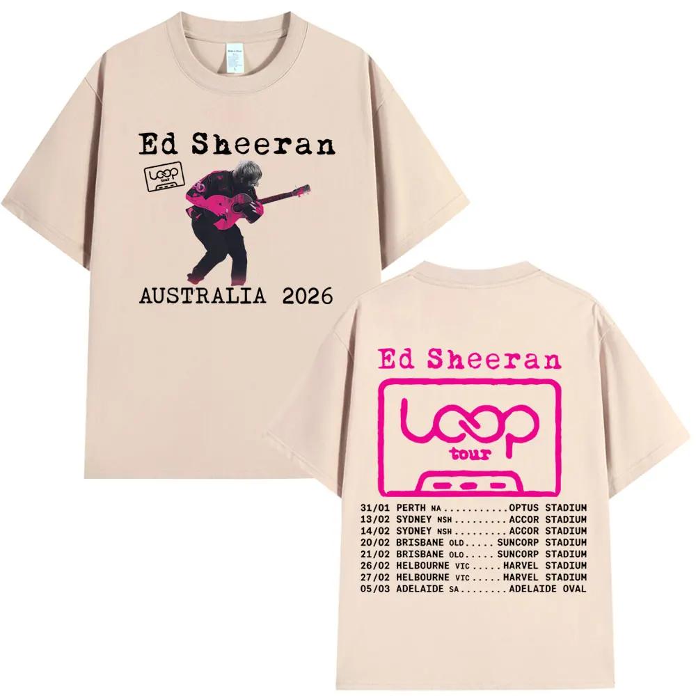 Ed Sheeran Printed Tshirt Australia Tour Merchandise Clothing Tshirt for Unisex and Women Fashionable and Popular Music Tshirt
