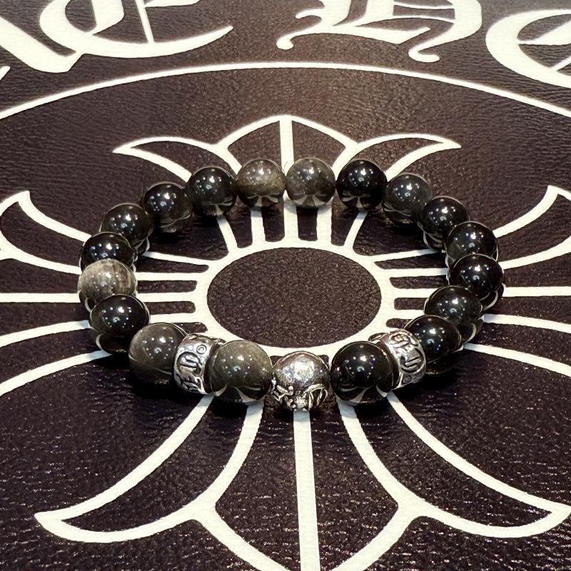 Kroxin Golden Obsidian Pixiu Bracelet: Lucky Beads Fashion Jewelry for Couples