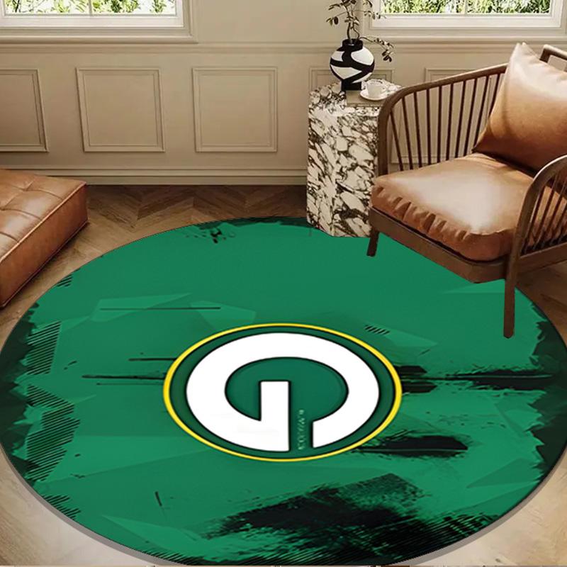 Green Bay Packers Gear Round mat, Anti-slip Circle Carpet Chair rug For livingroom,Bedroom, doormat home decor Gift Christmas Gifts