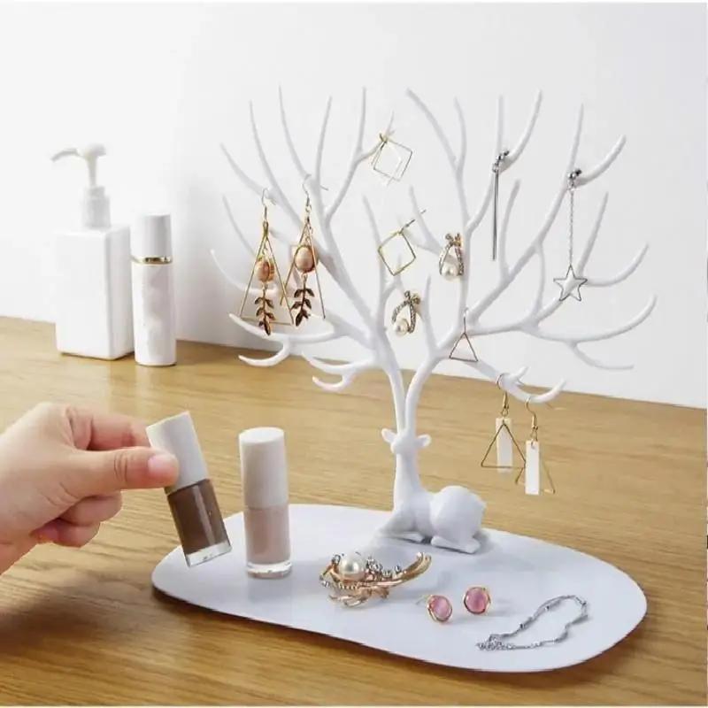 1 шт. Подставка для украшений в форме дерева, Подставка для украшений, ожерелий, Маленькая подставка в виде рогов, Подставка для хранения украшений, Дисплейная стойка, Аксессуары, Подарки, Принадлежности