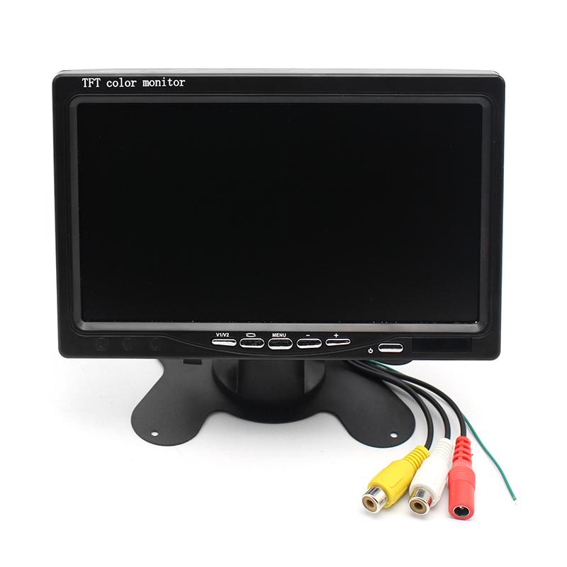AHD 1080P 7 Inch IPS Screen Car Video Monitor Camera CCTV Surveillance Parking System With Cigarette Lighter Power Supply
