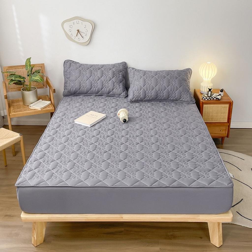 HOMZY Водонепроницаемый наматрасник с резинкой, стеганый защитный пад, покрывало, зимний чехол для матраса