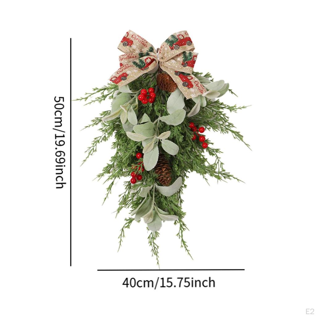 Рождественский сваг подвесной креативный комнатный уличный гирлянда венок на входную дверь для помолвки