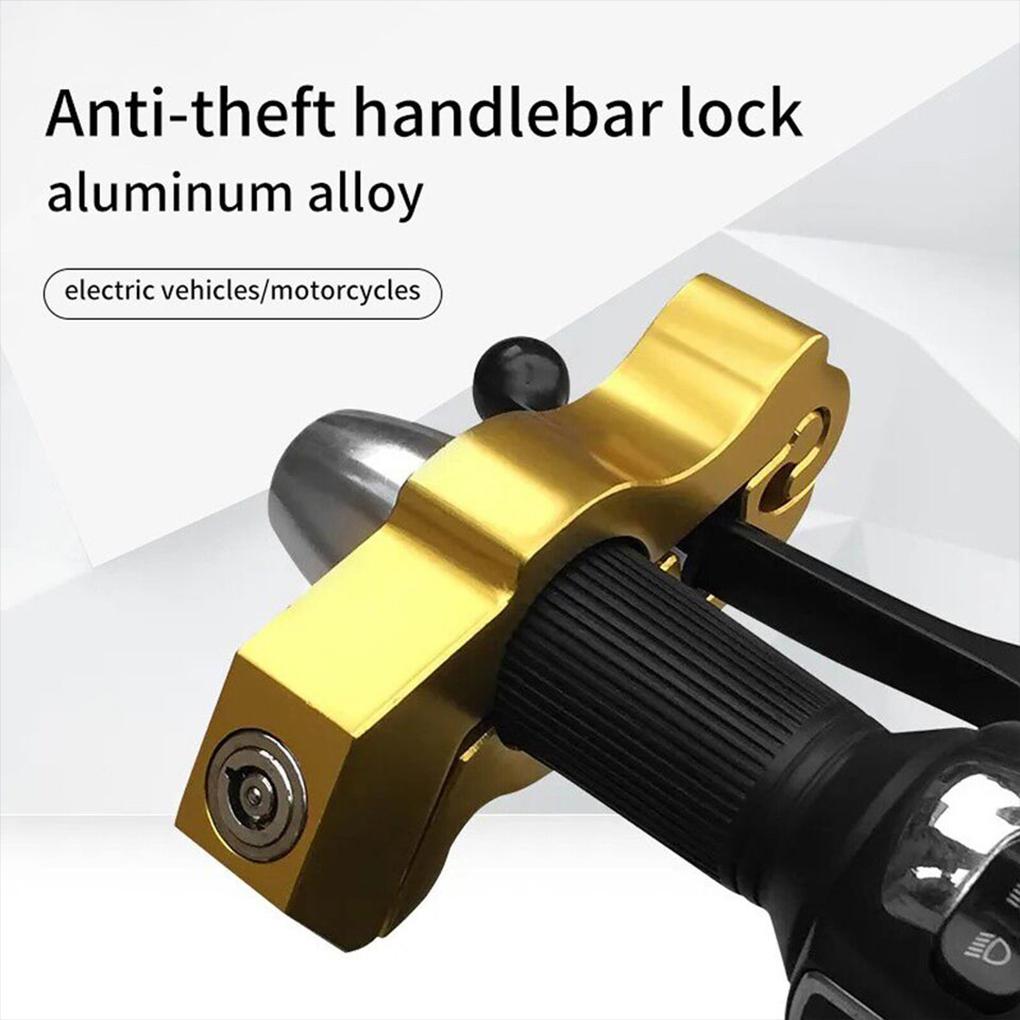 Алюминиевый замок на руль мотоцикла, противоугонный тормоз на руль мотоцикла, скутера, прочный замок с 2 ключами