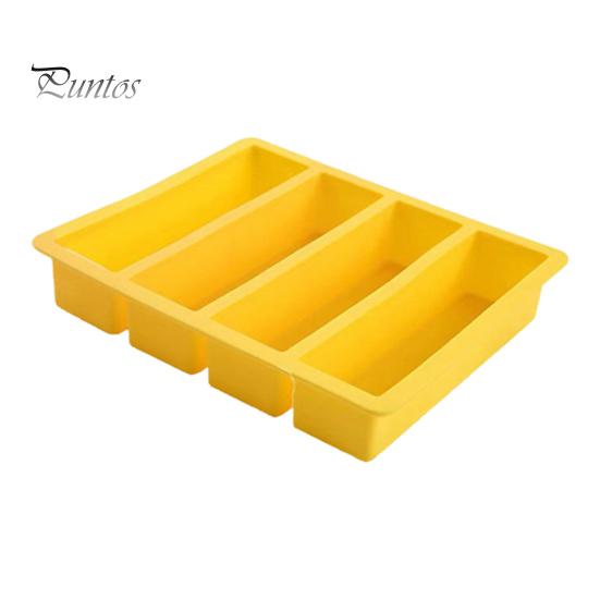 Силиконовый лоток для льда с 4 отделениями, пищевой, легко вынимаемый, без BPA, летний холодильник, длинная ледяная полоска, пресс-форма для масла, кухонные принадлежности